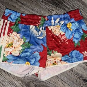 Adidas Floral Red and Blue Shorts